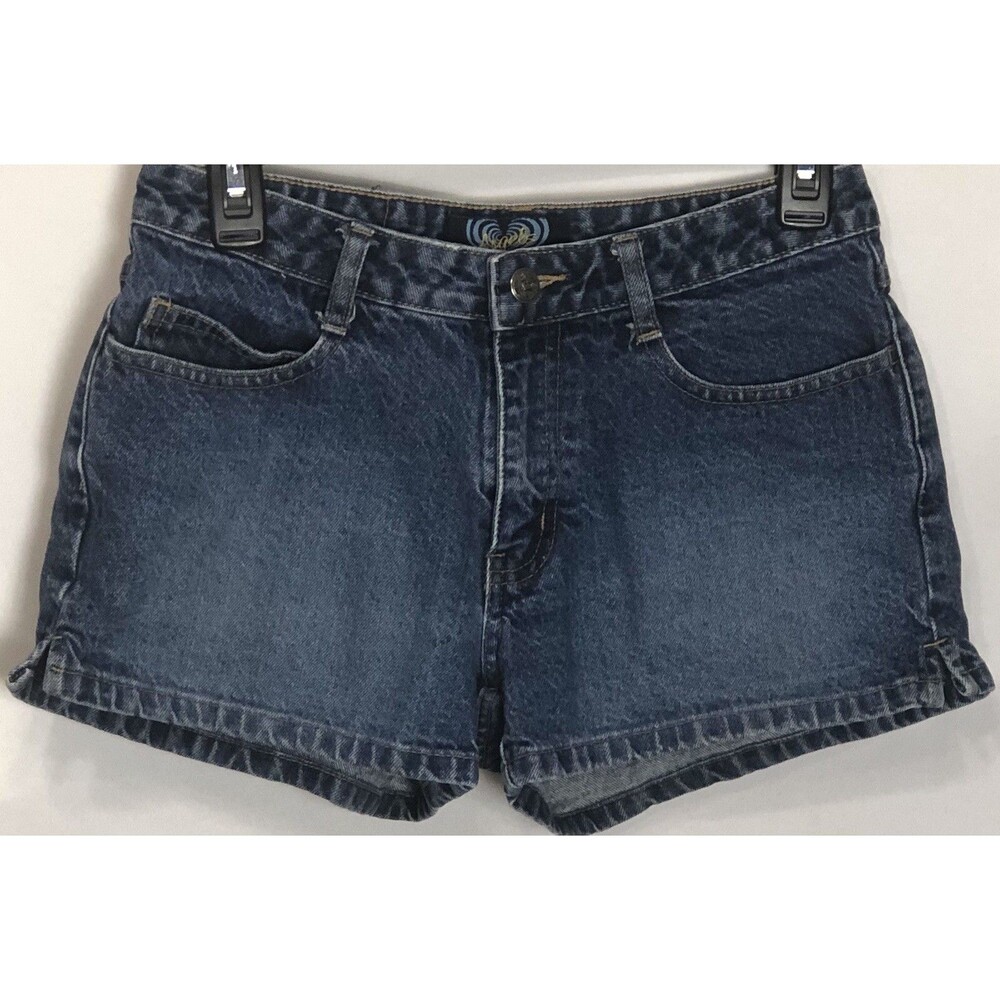 Vintage Angels Blue Jean Shorts Denim 28"Waist Mid Rise 90's Y2K